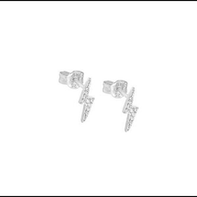 Load image into Gallery viewer, Lightning Bolt Pave Stud